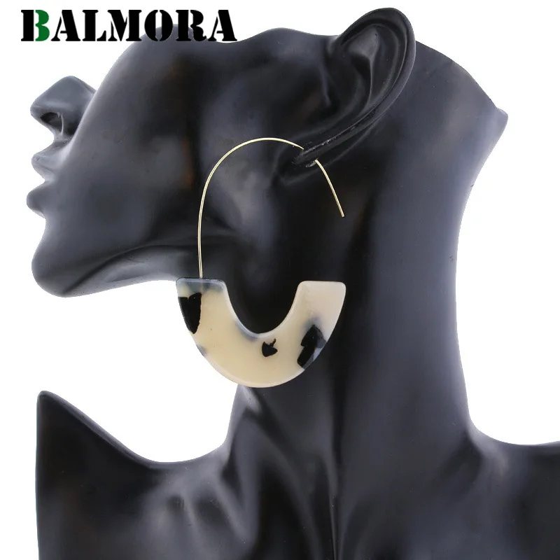 

BALMORA Bohemia Earrings for Women Colorful Drop Earrings Vintage Leopard Earrings Acrylic Fashion Jewelry Brincos Gifts BKE6096