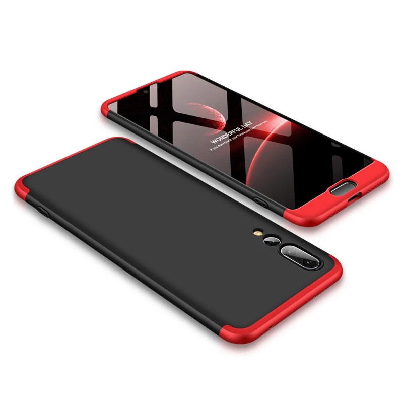 SuliCase huawei P20 Pro чехол высокого качества PC полный защитный чехол для телефона huawei P 20 P20 Lite P20Pro противоударный чехол - Цвет: Black Red