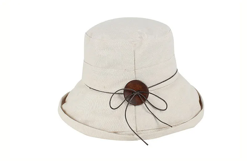 Новая Брендовая женская солнцезащитная Кепка летняя Панама Модные женские фетровые шляпы с широкими полями шляпы с пуговицами однотонные повседневные Шапки для взрослых