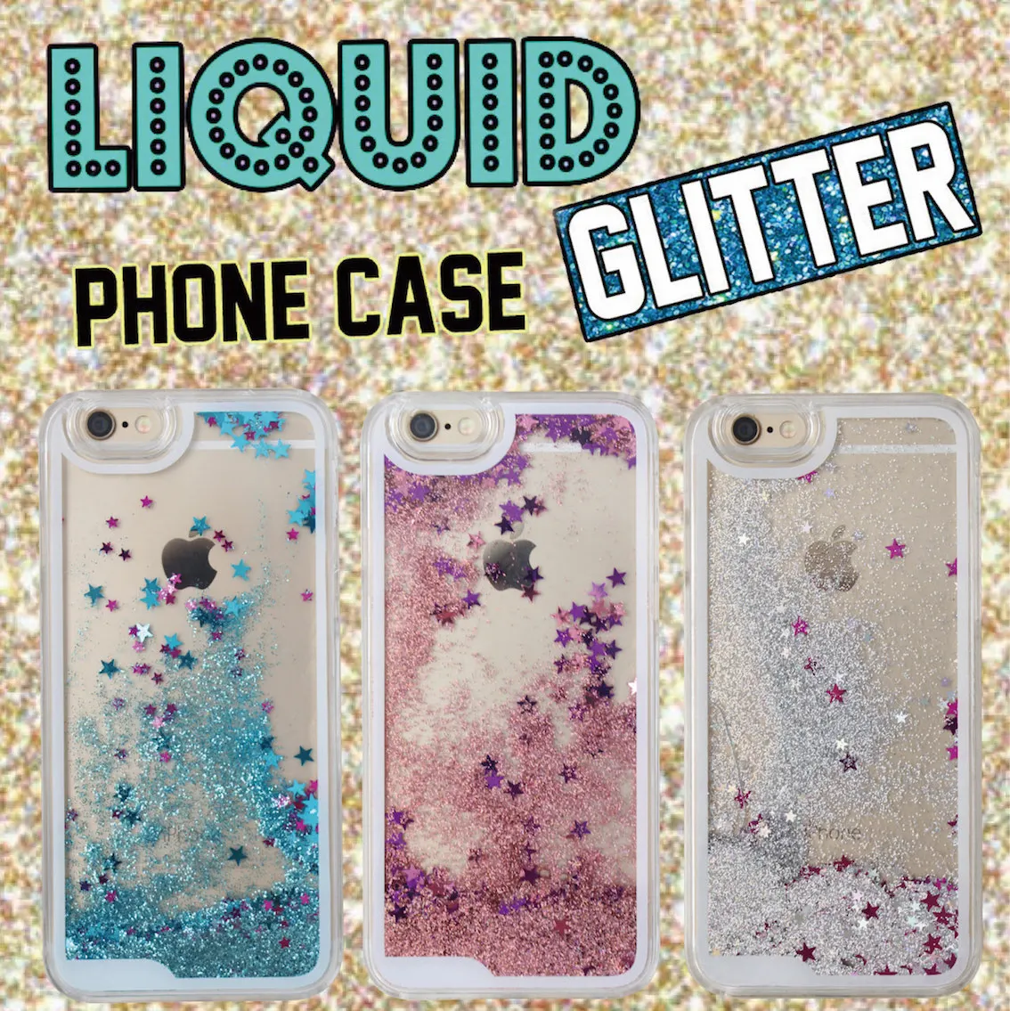 Fashion Glitter Sparkle Liquid Quicksand Star Heart Hard Phone Case Coque Fundas For iPhone 6S 6Plus 5s 7 7Plus 8 8Plus X XS Max