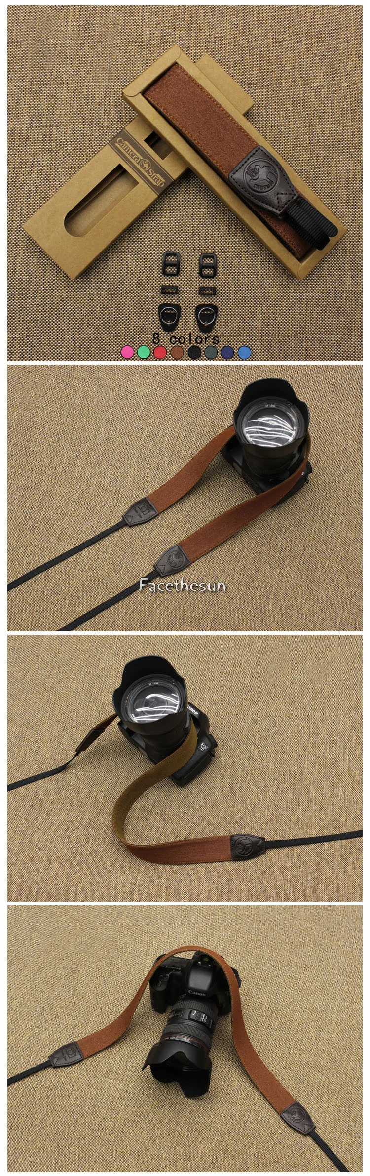 Vintage canvas camera strap belt ST-16