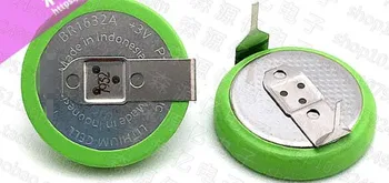 

10PCS Japan original BR1632A/HAN 3V with soldering foot pin button lithium battery High temperature resistance