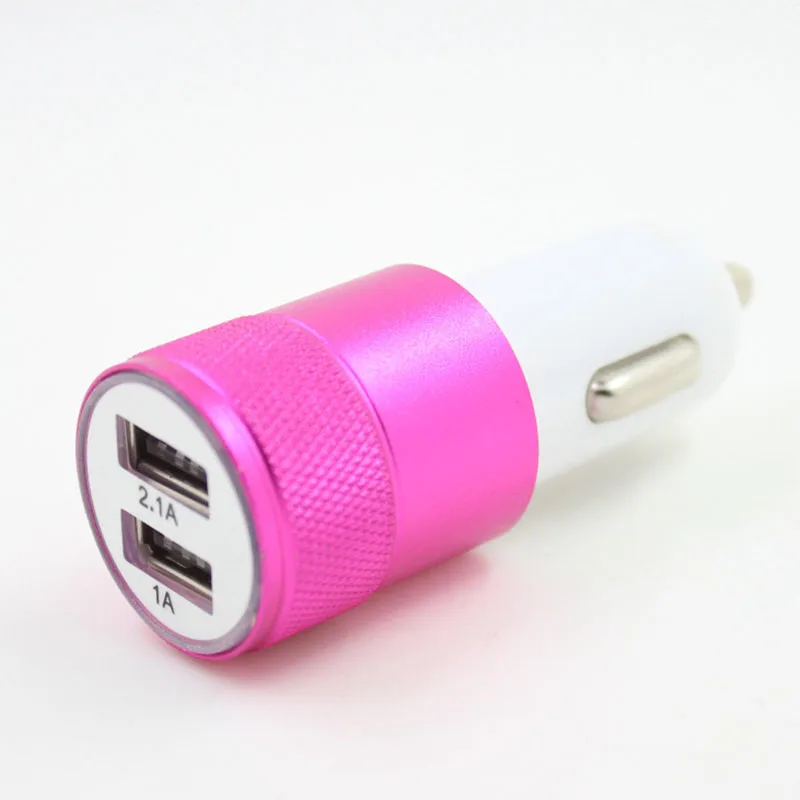 شاحن سيارة 2.1A مزدوجة USB منافذ سبائك العالمي دائم سريع شحن الهاتف XR657