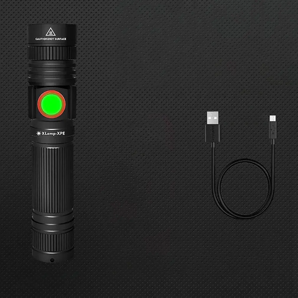 Лонг выстрел яркий фонарик с USB подзарядкой высокое Мощность светодиодный Водонепроницаемый Открытый Отдых Пеший Туризм Охота факел фонарик