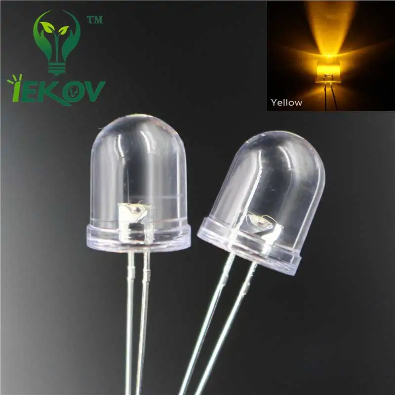 Buy 20PCS Yellow 10mm water clear LED DIODE Lamp Light