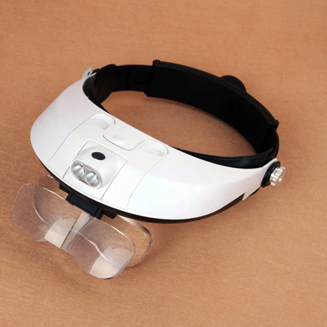 Kopen Goede Hoofdband 5Lens Derde Hand Vergrootglas Licht Sieraden Reparatie Lezen Vergrootglas Tandheelkundige Loepen