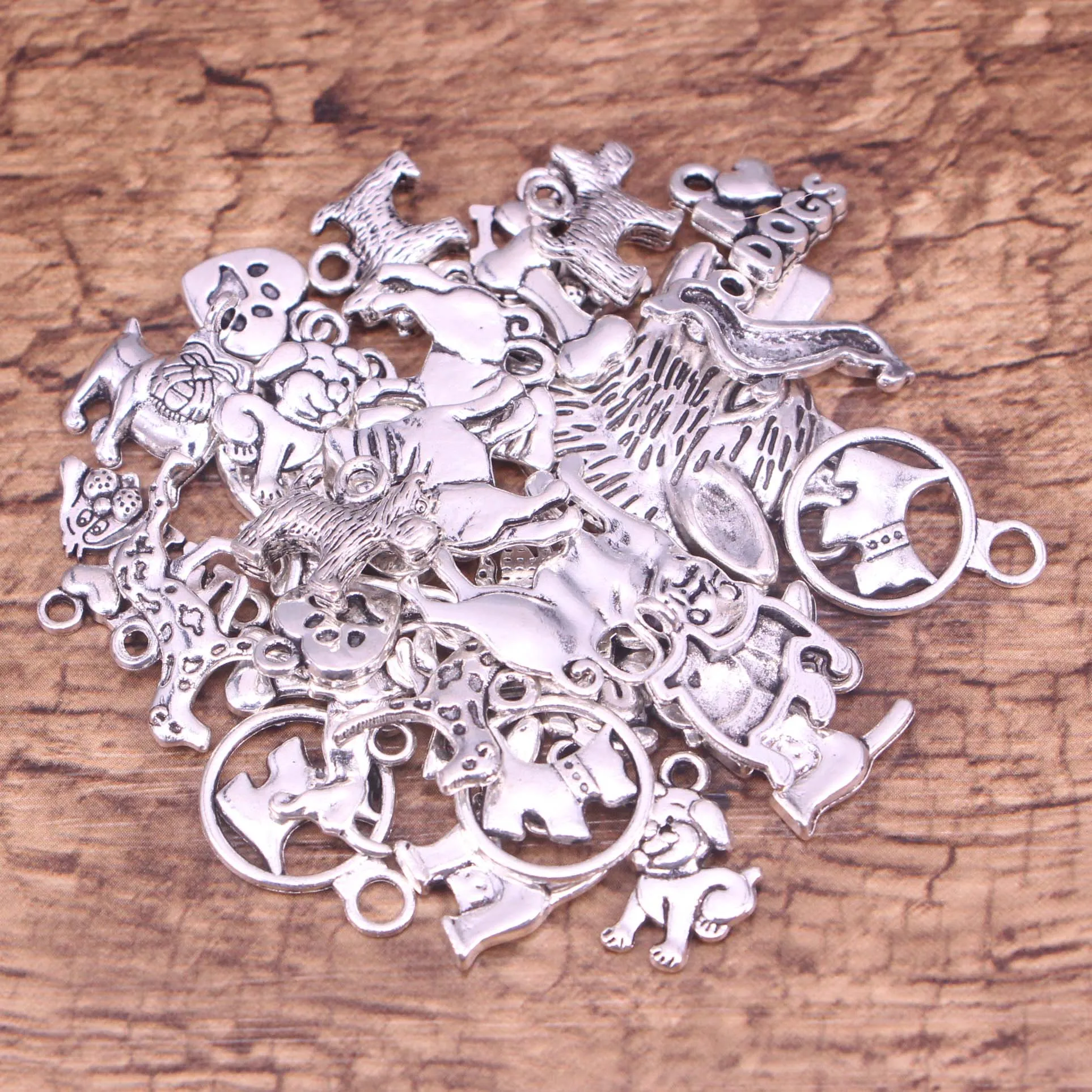 20 шт. подвески для ожерелья браслета|dog charm pendants|charm pendanttibetan silver plated |