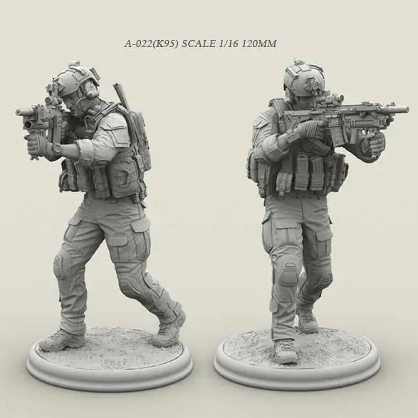 1/16 наборы фигурок солдат из смолы, модель спецназа, бесцветная и самособранная A-022(k59 - Цвет: Серый