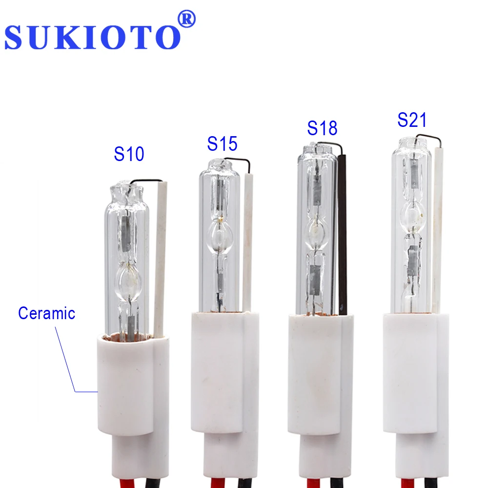 SUKIOTO 2PCS HID Projector Bulbs 3000K 8000K HC21 2 0 2 2 2 5 2 8