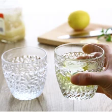 Стакан для воды 300 мл Прозрачный 6 шт. цветочный узор чай вино напиток чашка для виски фруктовый сок креативные питьевые хрустальные стекла