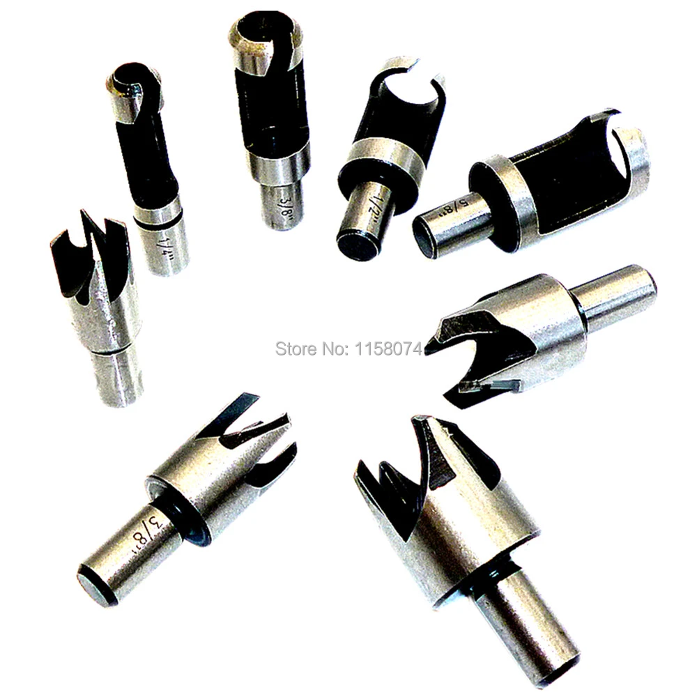 4//8PCS Wood Plug Hole Cutter Set Dowel Maker Cutting Tools 1//4/" 3//8/" 1//2/" 5//8/"