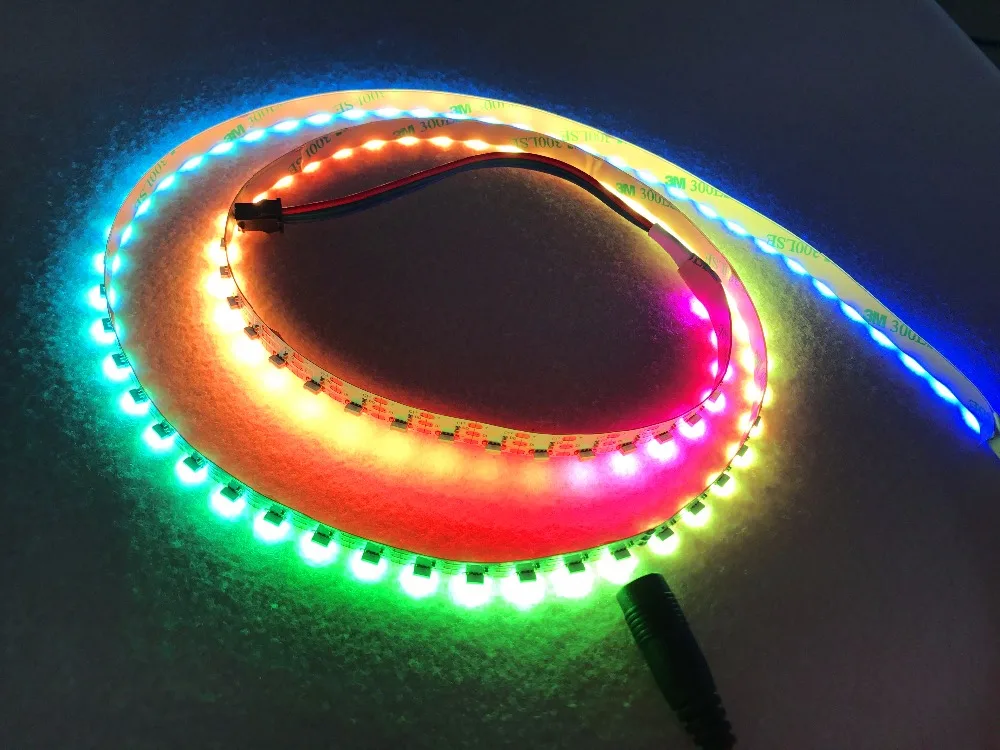 Излучения со адресуемых, 90 светодиодов/m DC5V SK6812-SIDE-4020led пикселей полосы, не обладает водонепроницаемостью, с 90 пикс./м; белый печатных плат
