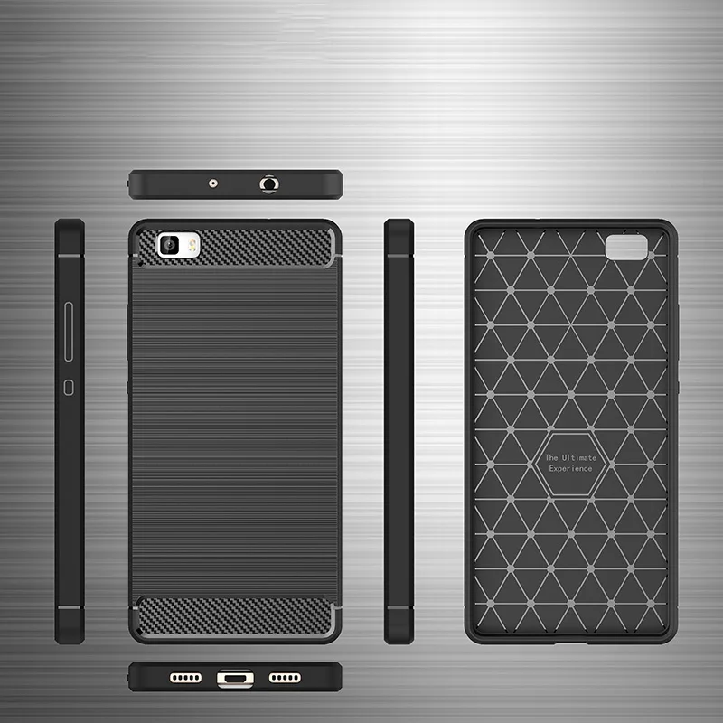 Carbon firber brushed silicone case huawei P8 P8 lite (5)
