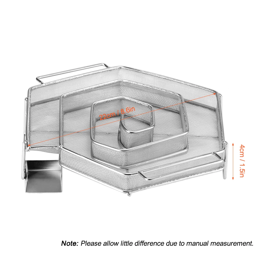 Коптильня дровяная плита из нержавеющей стали курительная коробка гриль генератор холодного дыма сетка чип сжигание инструмент барбекю мясо лосось копченый аксессуар - Цвет: Hexagon