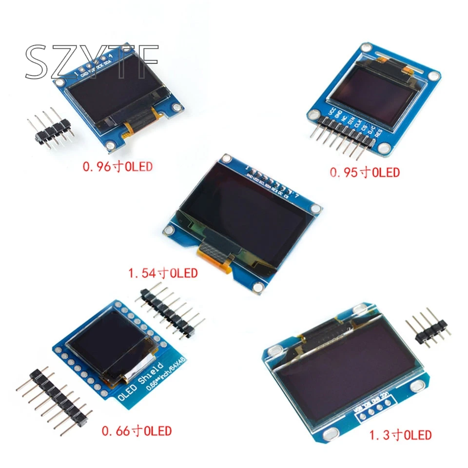 0,91/0,96/1,3 дюймов синий белый связи IIC oled-дисплей модуль/ЖК-дисплей экран последовательный порт