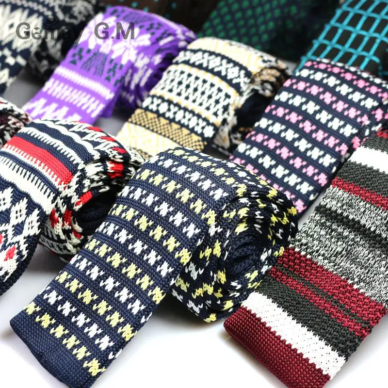 Mens Knit ties New Casual Skinny Knit Neckties For Wedding Evening Party Gravata Slim Tie for Man Knitted Neck Tie