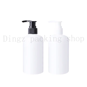 

20pcs 250ml empty white lotion pump bottle containers packaging,white pet bottle with liquid soap dispenser