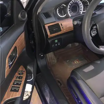 

Car styling 17 pcs set For Honda Accord 9.5th Wood grain texture internal Dash trim kit