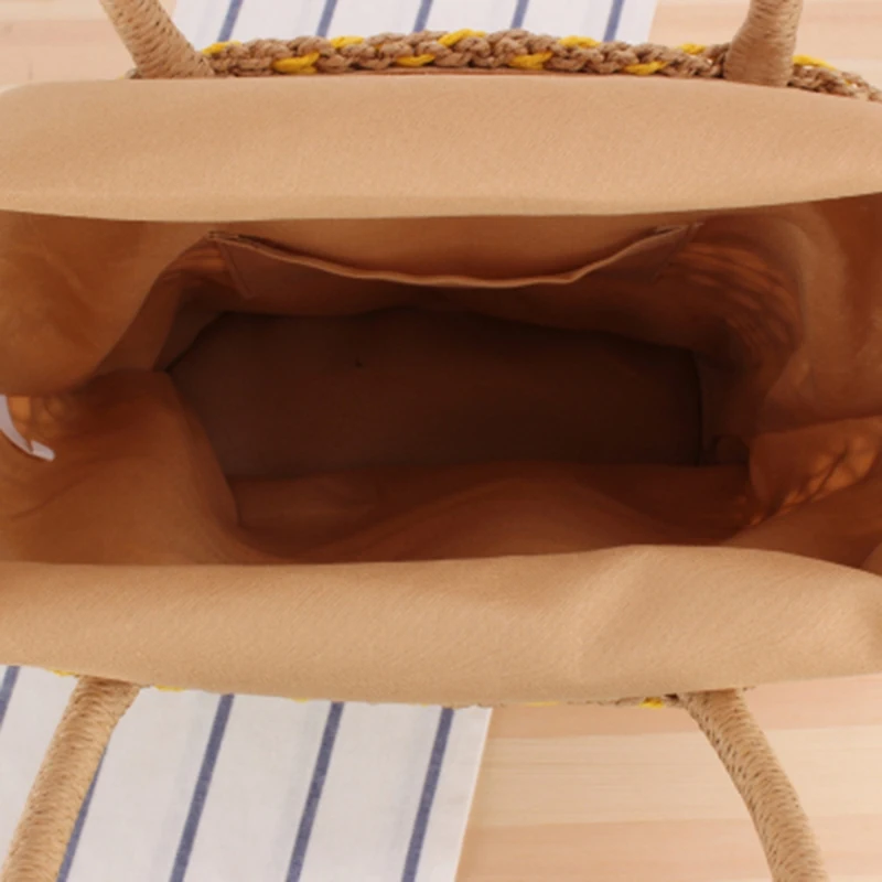 Новейшая популярная женская летняя пляжная сумка-тоут, Женская Повседневная Праздничная Плетеная соломенная ротанговая открытая ручная тканая сумка