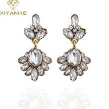 XIYANIKE 2017 New Arrival Big Brand Hot Sale Retro Fashion Zircon Crystal Earrings For Women G Jewelry Boucle D’oreille E327