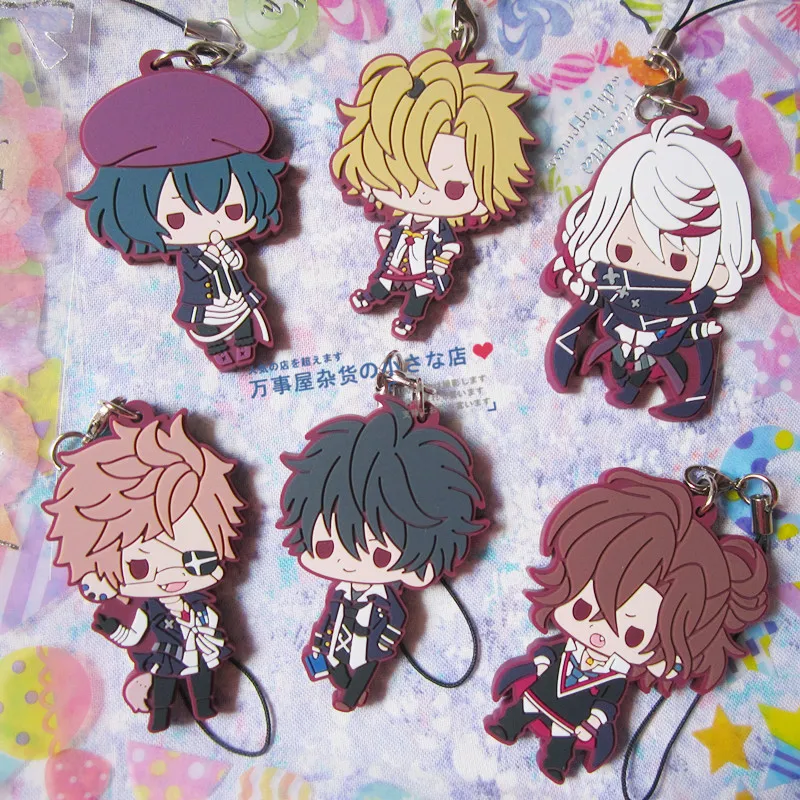 

DIABOLIK LOVERS Anime Ruki Yuma Azusa Carla Shin Rubber Keychain