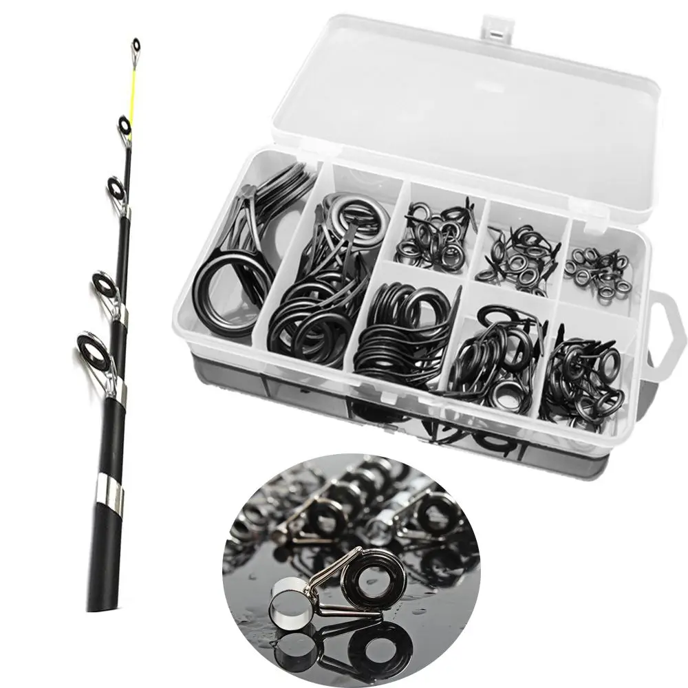 Buy 75Pcs Mixed Size Fishing Rod Guide Set Tip Strong