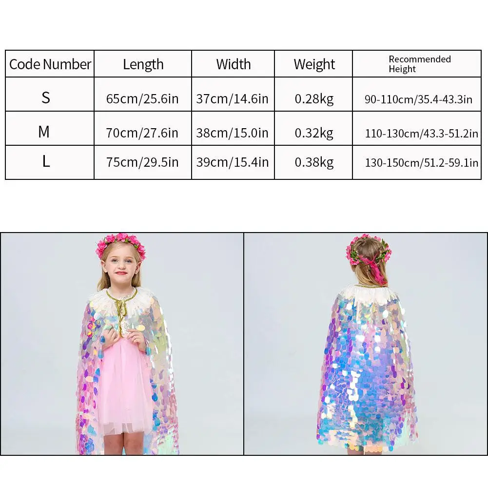 Детский костюм принцессы Милые русалки для маленьких девочек; костюм с пайетками для девочек; плащ халат Верхняя одежда для день рождения, вечеринка, фестиваль