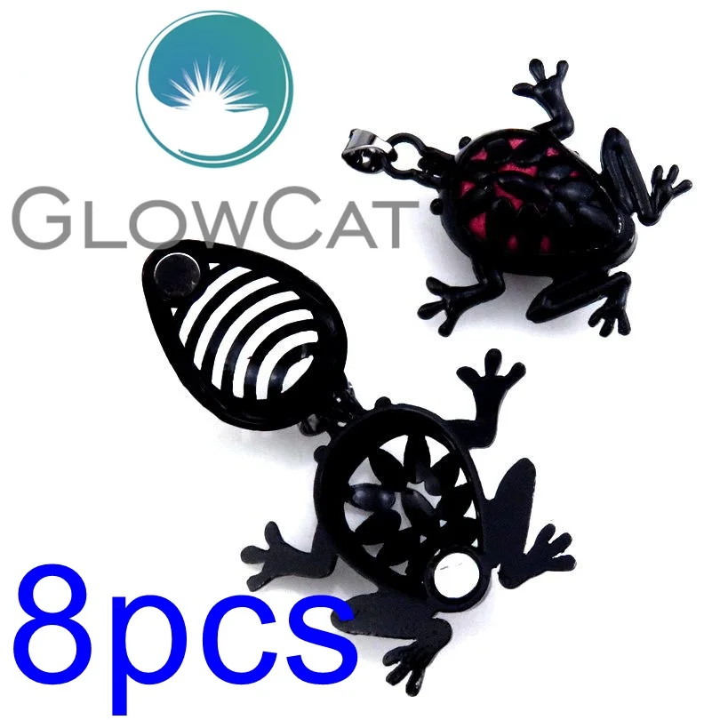 Glowcat 8 шт. r-h123 пистолет черный лето лягушка Бусины клетка Эфирные масла диффузор