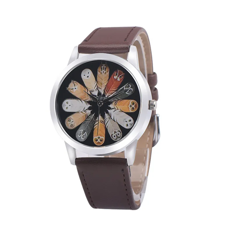 Owl Design Women Watch Luxury Casual Simple Quartz Clock For Women Leather Strap Vogue Wrist Watches Reloj Mujer Drop Ship #C