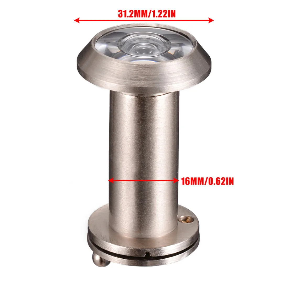 Universal Door Eye Viewer Hidden Pinhole 200 Degree Adjustable Glass Lens Peephole Security Door Hardware
