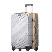 Carrylove алюминий рамки дело тележки для женщин spinner Винтаж чемодан для путешествий