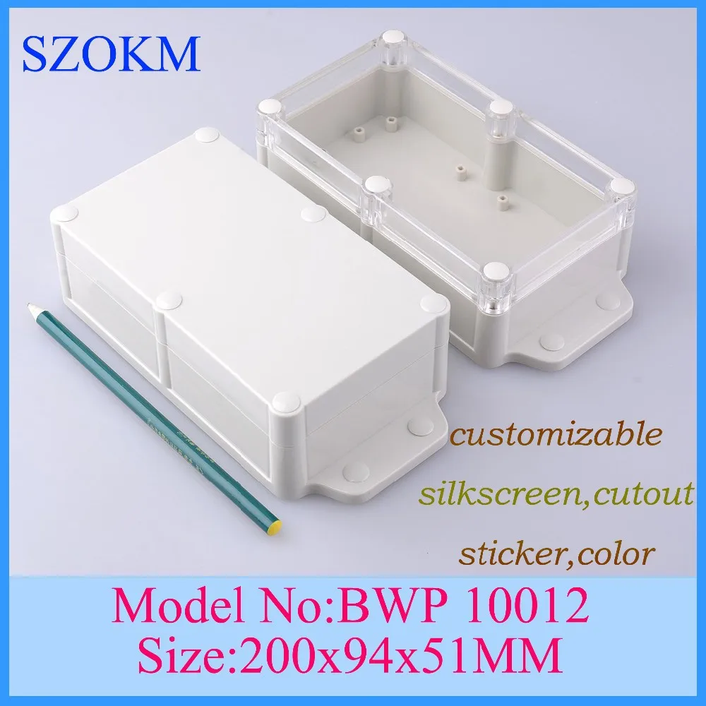 

10 pcs/lot plastic case for electronics project box box for electronic project small plastic boxes 200x94x51mm