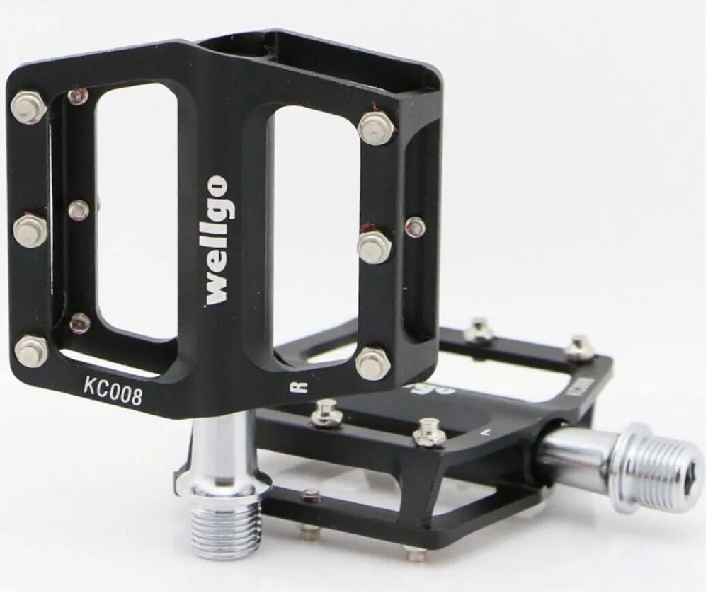 

Wellgo KC008 Sealed Bearings pedals for Mountain Bike Cr-Mo Spindle 9/16 in