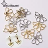 Zinc Alloy Charms Golden  Hollow Flower Shape Charms Connector 6pcs/lot For DIY Fashion Earrings Making Accessories ► Photo 1/6