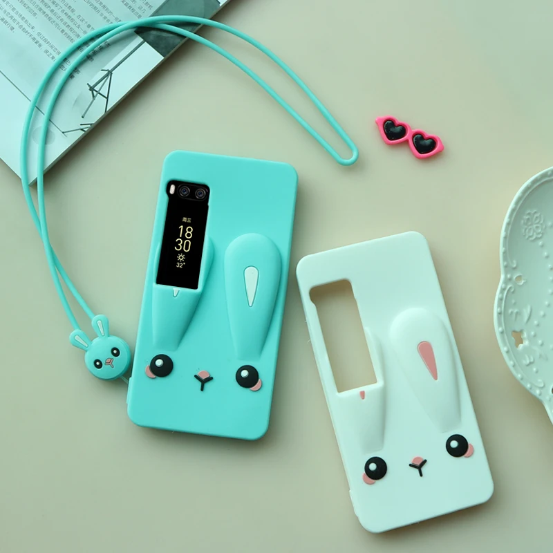 

For Meizu Pro7 Cartoon Case, Cute Rabbit ear Silicone back phone cover Case For Meizu Pro 7 / Pro 7 Plus pro7plus Fundas