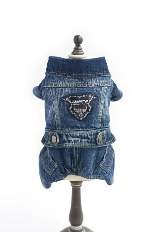Fashion Cool Pets Denim Jacket Jumpsuit dog denim jacket Dog Puppy Jean