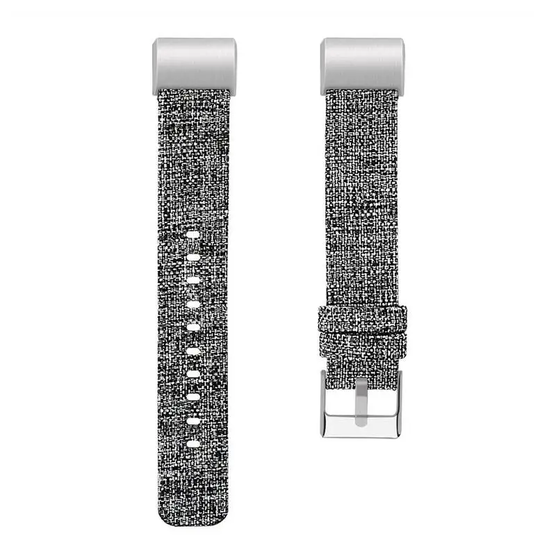 Black and Gray Нейлоновый тканевый ремешок для часов Fitbit Charge 2, ремешок для спортивных часов, Сменные аксессуары для часов - Цвет: Black and Gray