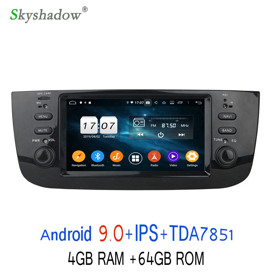 DSP TDA7851 Android 9,0 8 ядерный 64 Гб rom для Fiat LINEA автомобильный dvd-плеер gps ГЛОНАСС карта RDS радио wifi 4G Bluetooth 4,2