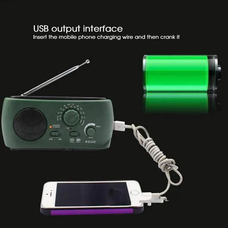 Sloar ручной коленчатый Солнечный FM/AM радио фонарик мульти-Функция радио аварийный Зарядное устройство USB Зарядное устройство
