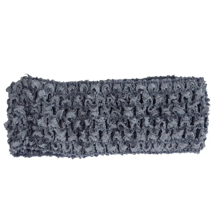 10 шт./лот 1,5 дюймов эластичный повязка на голову головной Бант Детская игра Сделай Сам ребенок украшение для волос, для девочки Scrunchies Головные уборы ручной работы украшения для волос оптом - Color: Gray