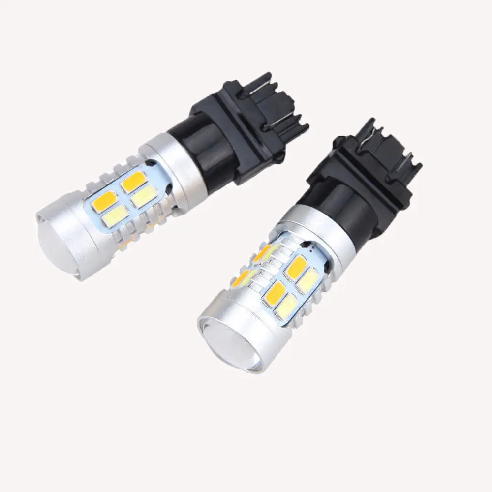 

AutoGlory 2x High Power 3157 Dual-Color Switchback 20 SMD 5730 LED Bulbs DRL Turn Signal Light Parking Turn Signal Light Lamp