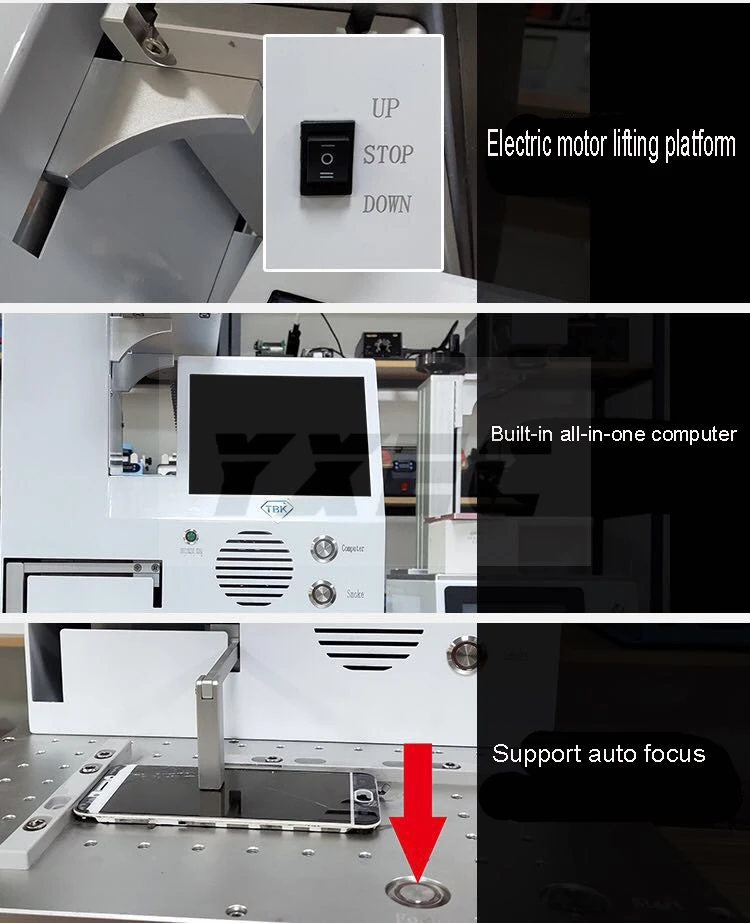  TBK Fully automatic LCD Laser Repair Machine LCD Back Cover Glass Frame Separating Laser engraving 