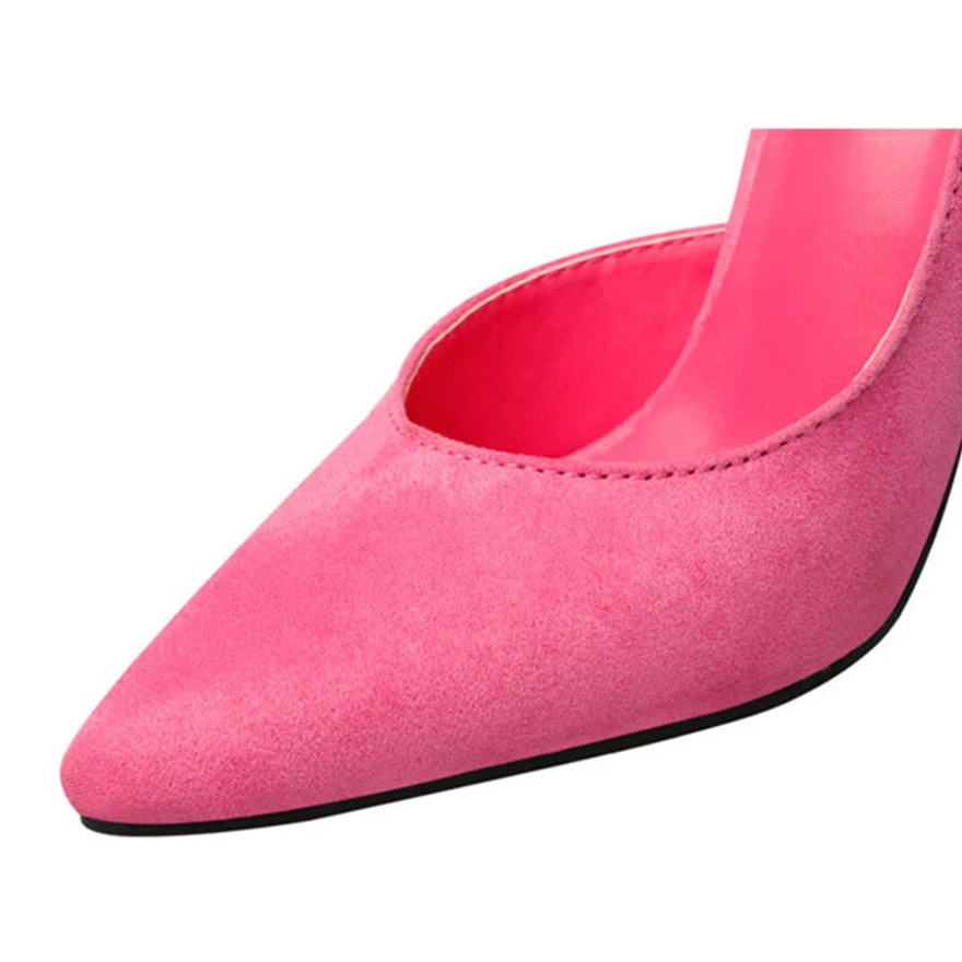 2025 New Woman Pumps Suede High Heels Ladies Pointed Toe Office Stiletto Women Shoes Party Heels 10 cm Hollow Female Shoes Sexy 6
