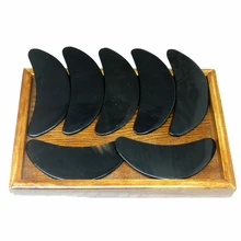 Хорошее качество! Косметический массажер для лица, терапевтический комплект Guasha бычий рожок(в форме полумесяца) 25 шт./лот