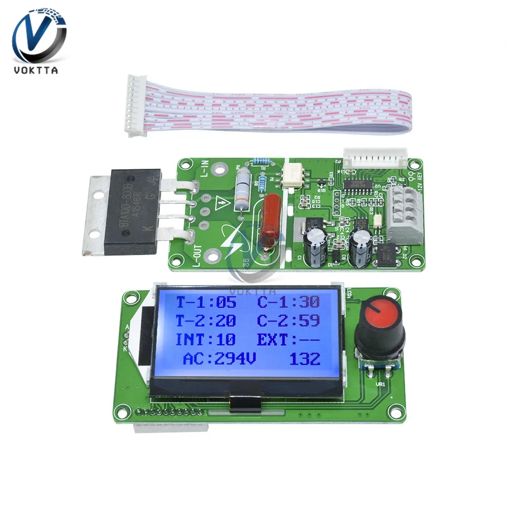 Точечный сварочный аппарат, контрольная плата 100A/40A, ЖК-дисплей, цифровой дисплей, двойная точечная Импульсная Сварка, машина, комплект, Placa, контрольная плата, Soldadura Puntos