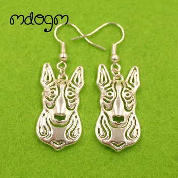 

2020 Bull Terrier Dog Animal Pendant Drop Earrings Silver-Plate Kawaii Funny Summer Metal For Women Girls Woman Ladies E068