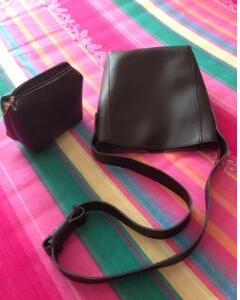 Женская сумка, композитная, новая, толстая, качественная, искусственная кожа, квадратный, регулируемый, на ремне, размер, подходит ко всему, двойная сумка, для девушек, сумка на плечо - Цвет: black