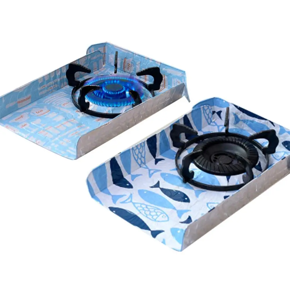 LanLan 2Pcs Aluminum Foil Gas Stove Covers Non-stick Protectors Sheets Anti-oil Pad Tin Paper