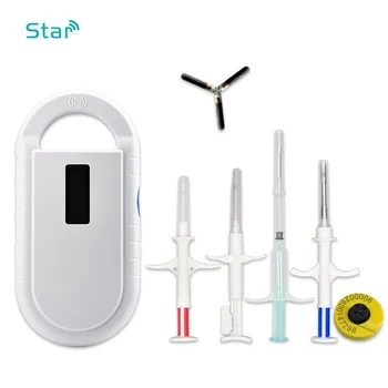 

ISO11784/785 Animal Scanner 134.2KHz pet reader FDX-B pocket microchip scanner EM4305 Animal microchip Syringe Scanner Reader