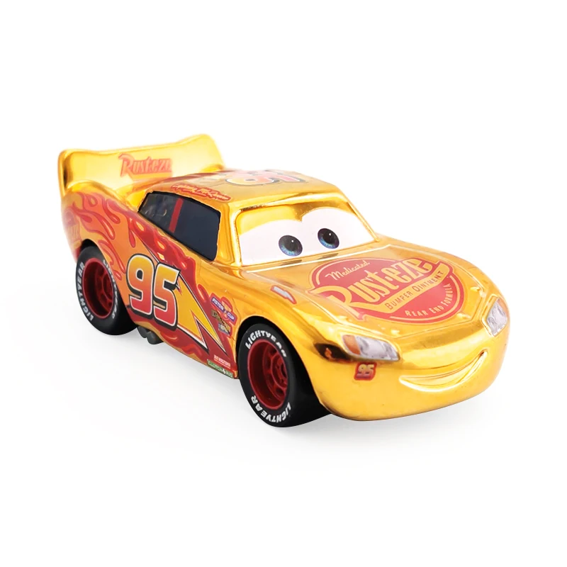 Disney Pixar тачки золотое покрытие McQueen литья под давлением 1:55 Игрушечная модель автомобиля детские подарки свободный бренд